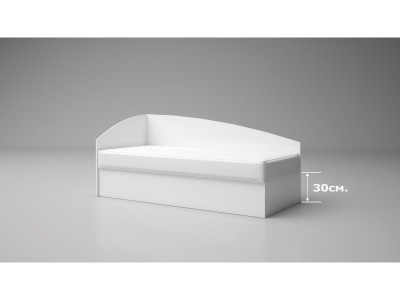 Κρεβάτι Leo 3 ( λευκό στιλπνό  )